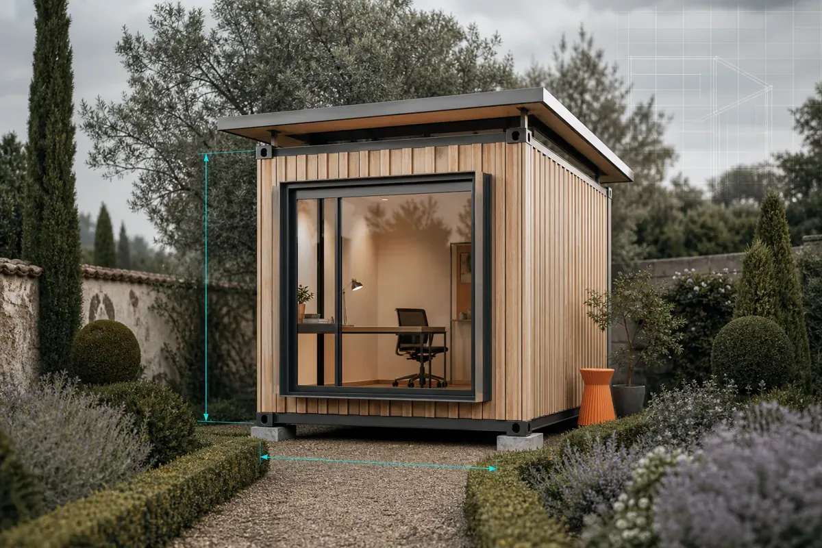 Bureau de jardin en container : prix, permis et confort
