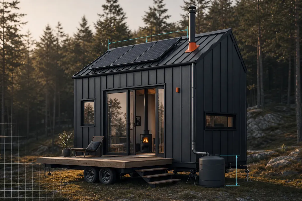 Tiny house autonome : eau, électricité et chauffage off-grid